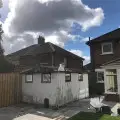 roof removed on shed